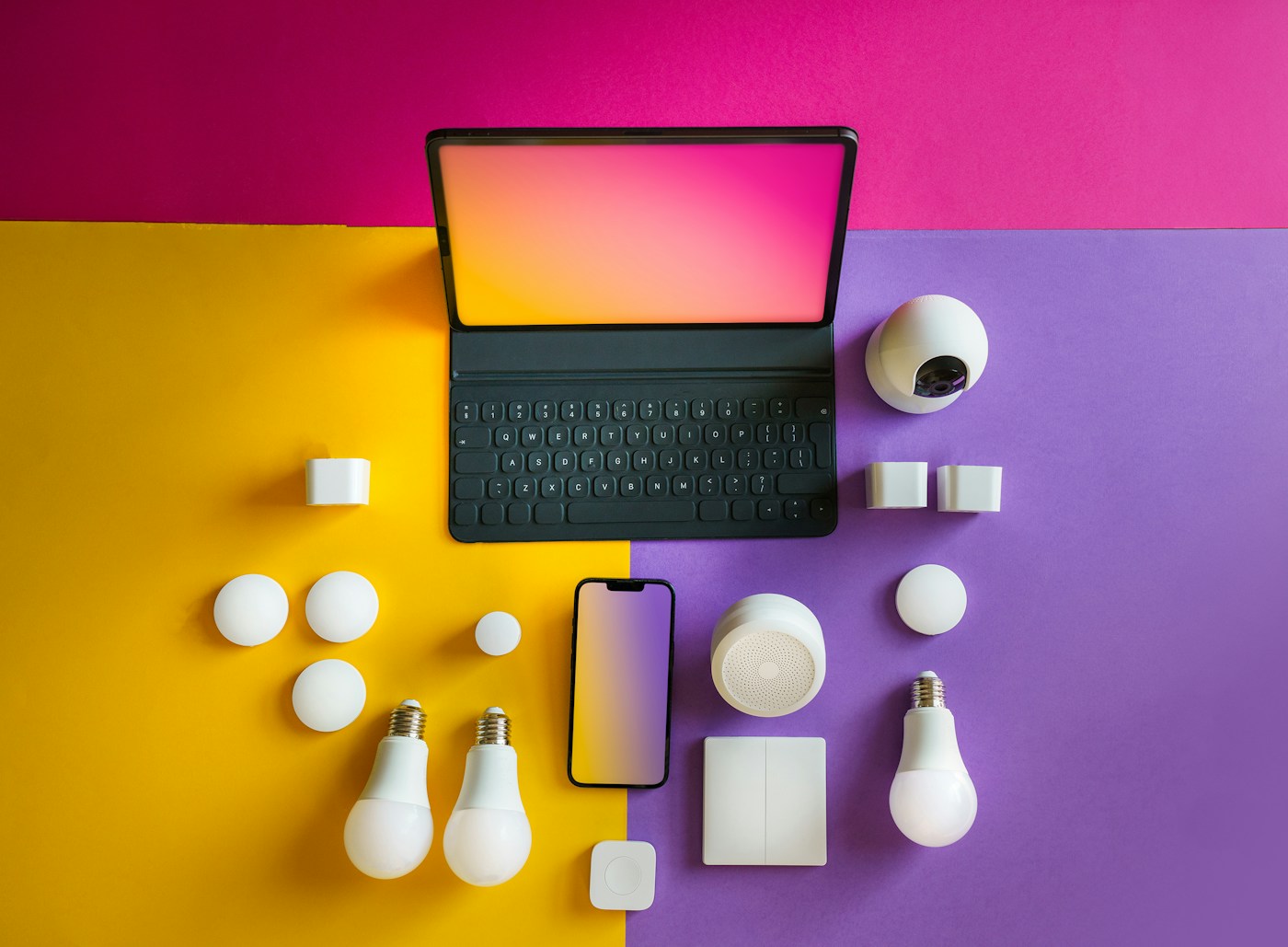 A collection of connected home devices and sensors