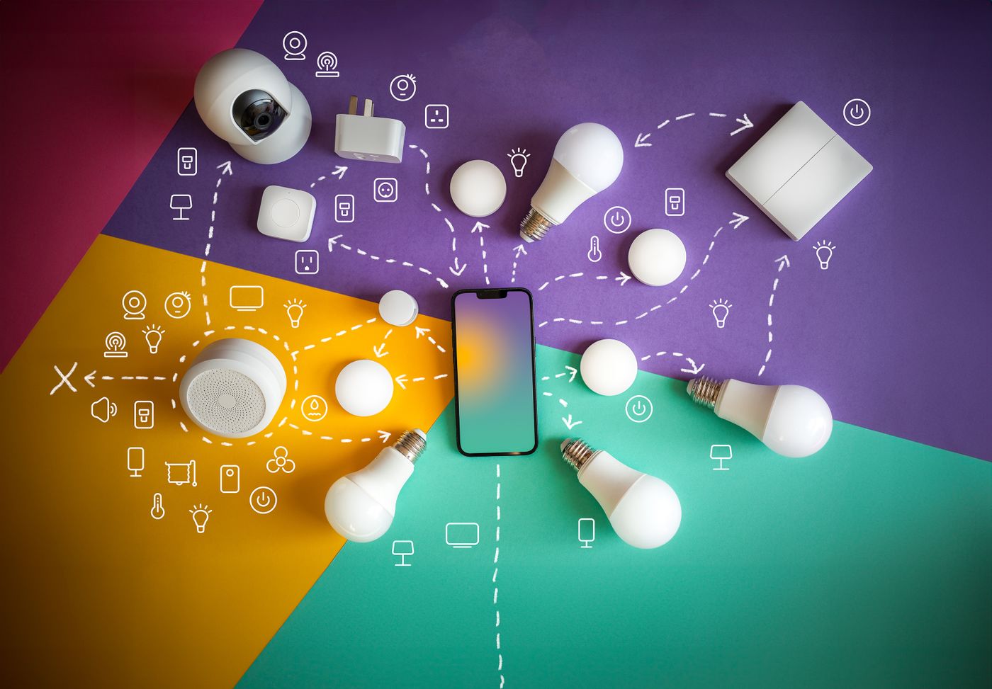 Portable smart-home sensors, bulbs and controllers