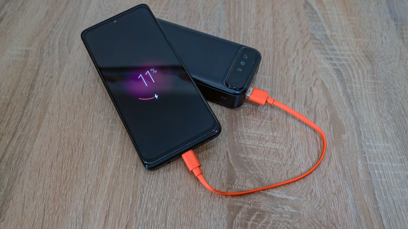 Phone charging from a portable power bank